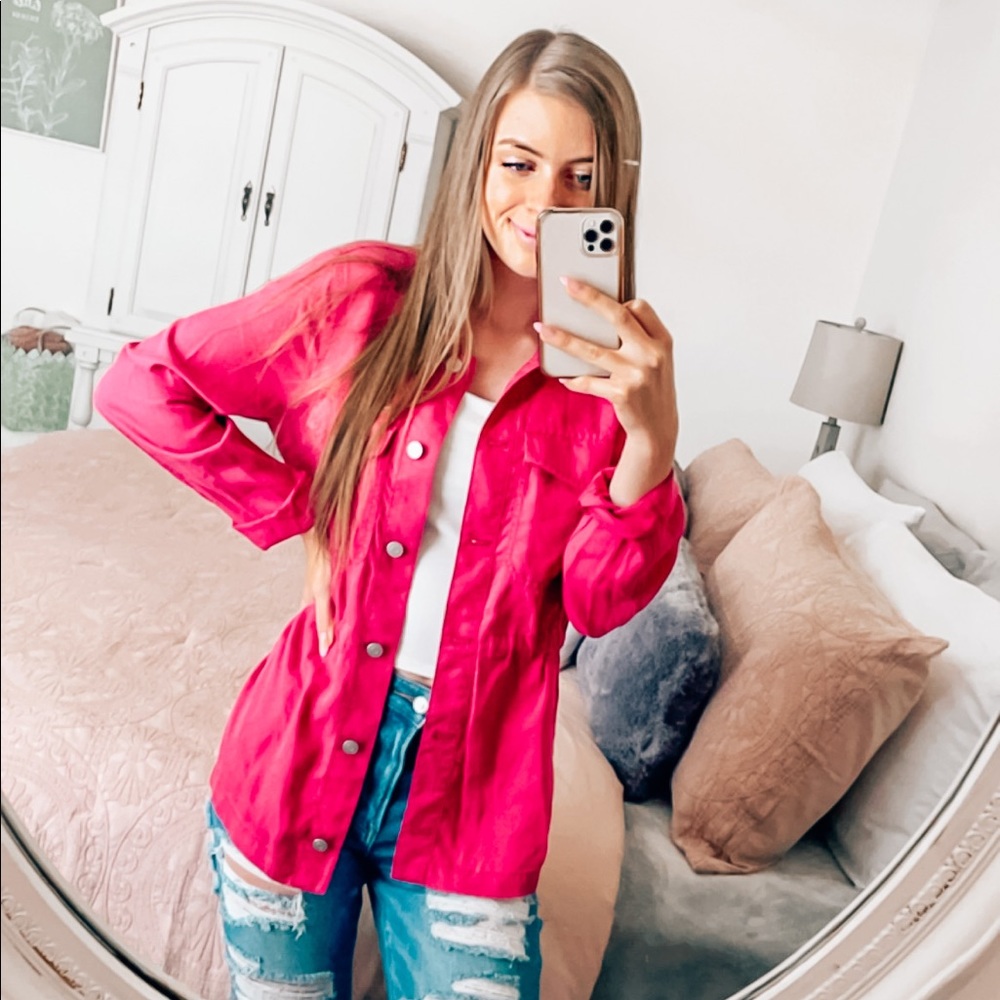 Gap Utility Jacket in Berry Color